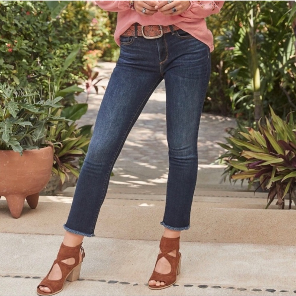 Driftwood‎ Candace Cropped Ankle Dark Wash Jeans
